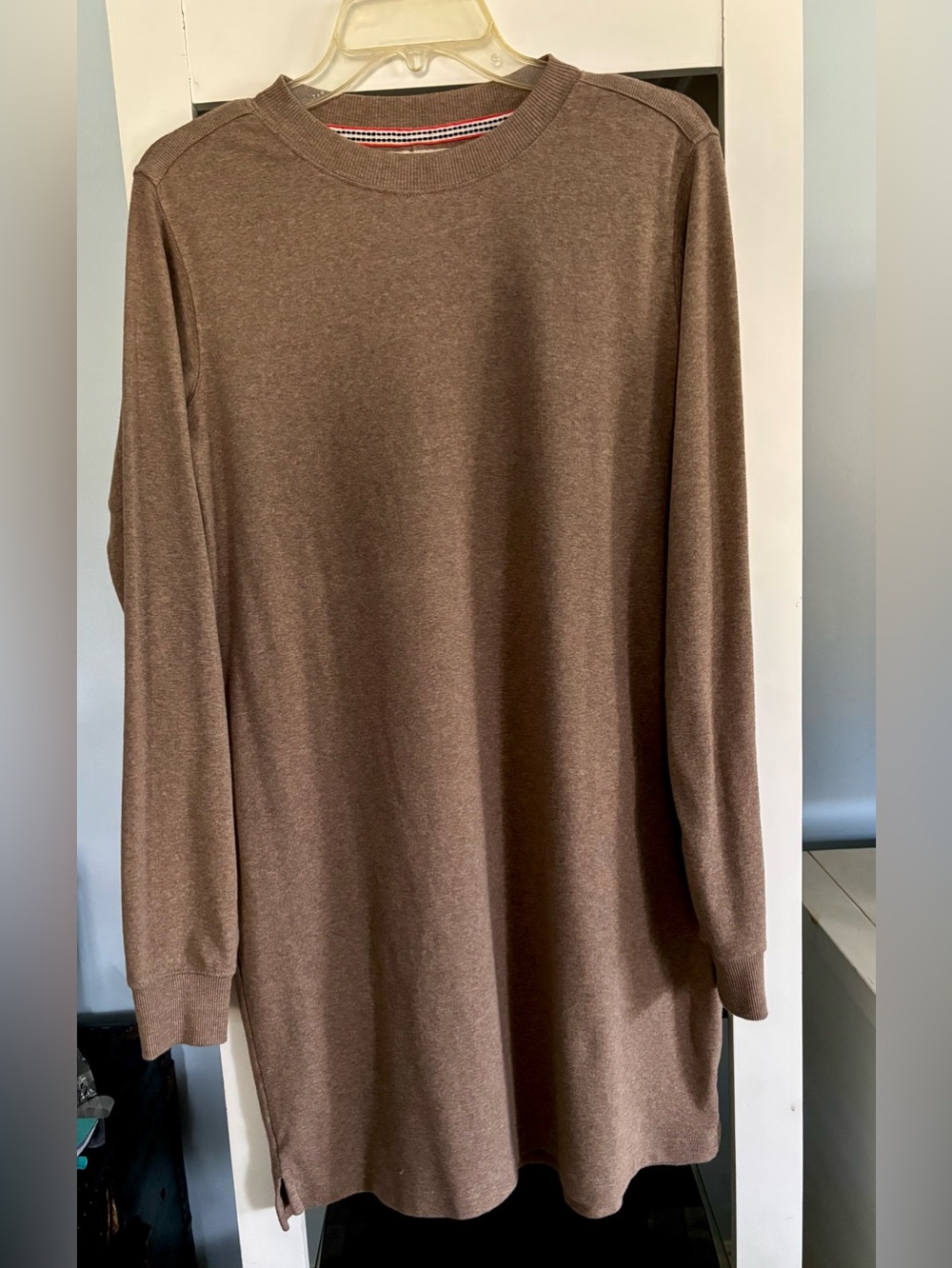 The Normal Brand Taupe Crewneck Sweater Tunic Medium